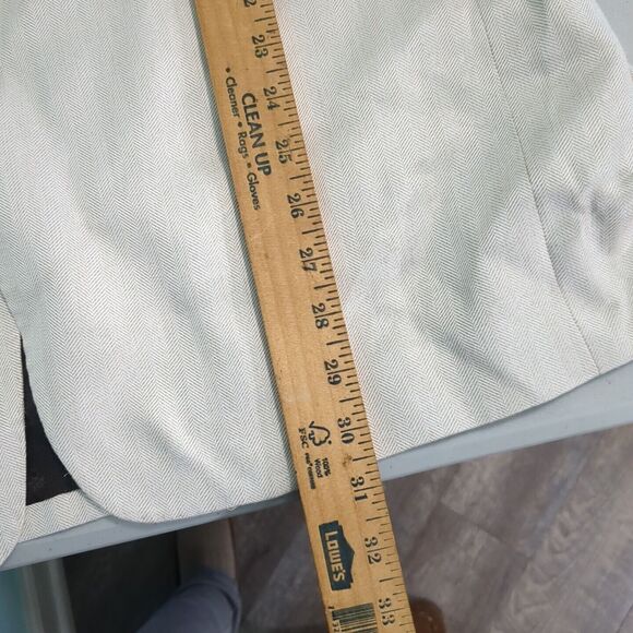 ARNOLD BRANT Mens 100% Bamboo Herringbone Blazer 42 r suit jacket coat - Picture 3 of 8